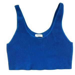 Babaton Vibrant Blue Ribbed Top Size XL